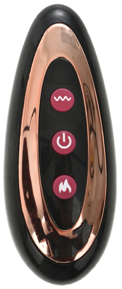 Vibrator Realist Master of Strong Rotating&Vibrating&Heating Silicon Strat Dublu Remote Control USB 22 cm Mokko Toys, #6, Erotic24.ro