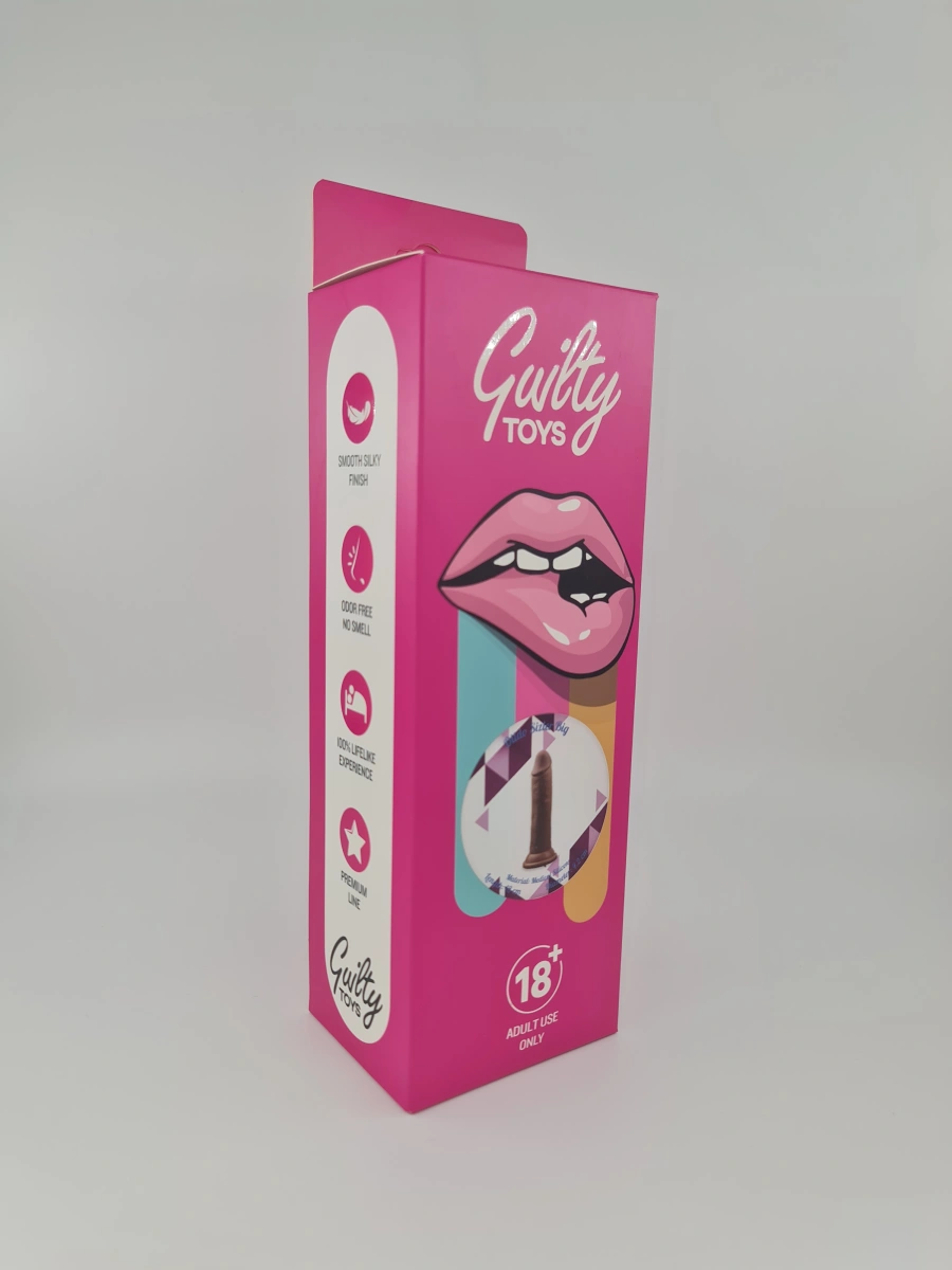 Dildo Sizler Big Sliding Silicon Ventuza 18 cm Maro Guilty Toys, #10, Erotic24.ro