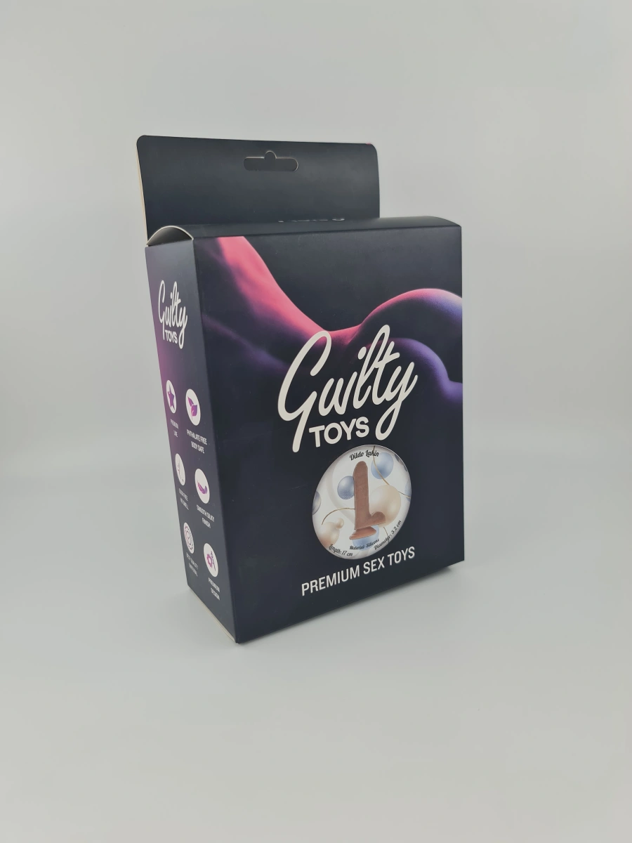 Dildo Realist Lakin Uncut Strat Dublu Silicon 17 cm Maro Guilty Toys, #5, Erotic24.ro