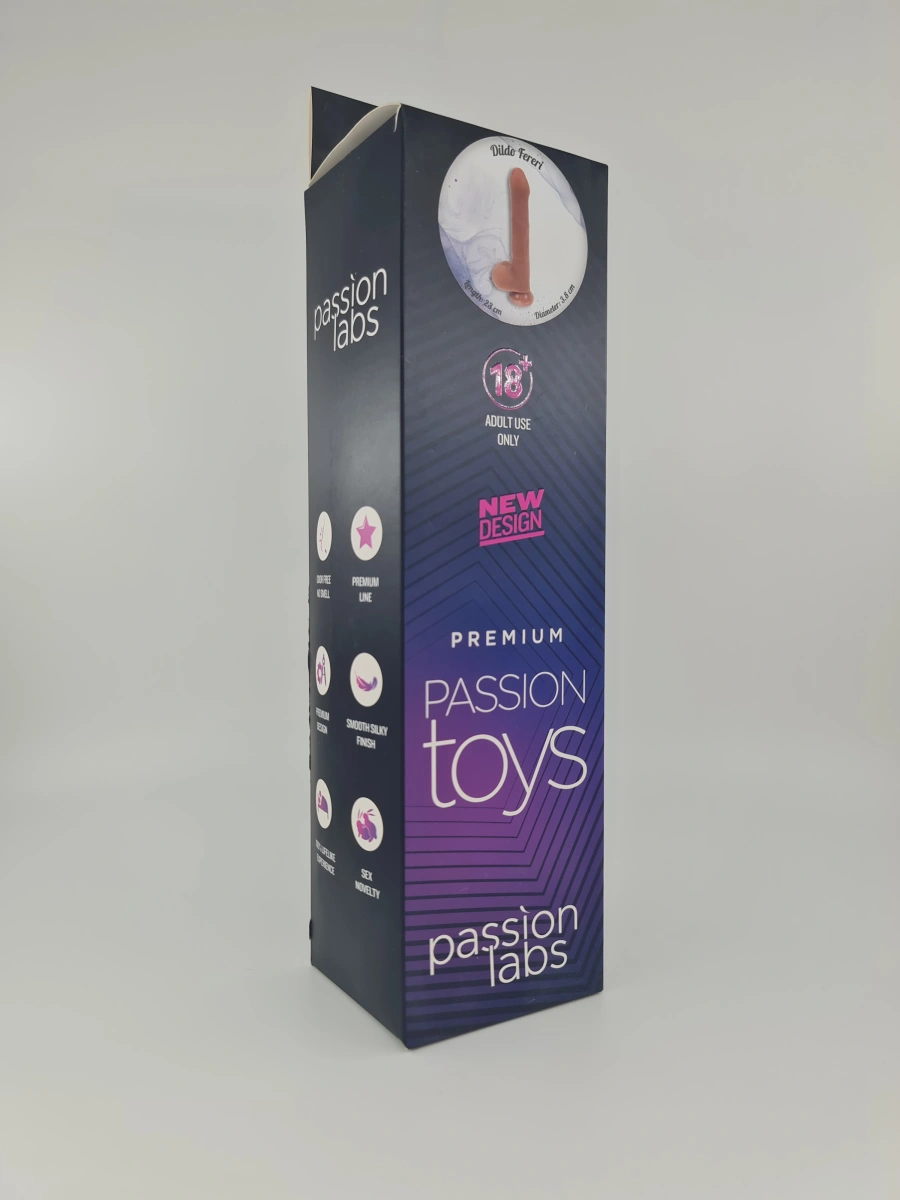 Dildo Realist Fereri Uncut Strat Dublu Silicon Maro 23 cm Passion Labs, #7, Erotic24.ro