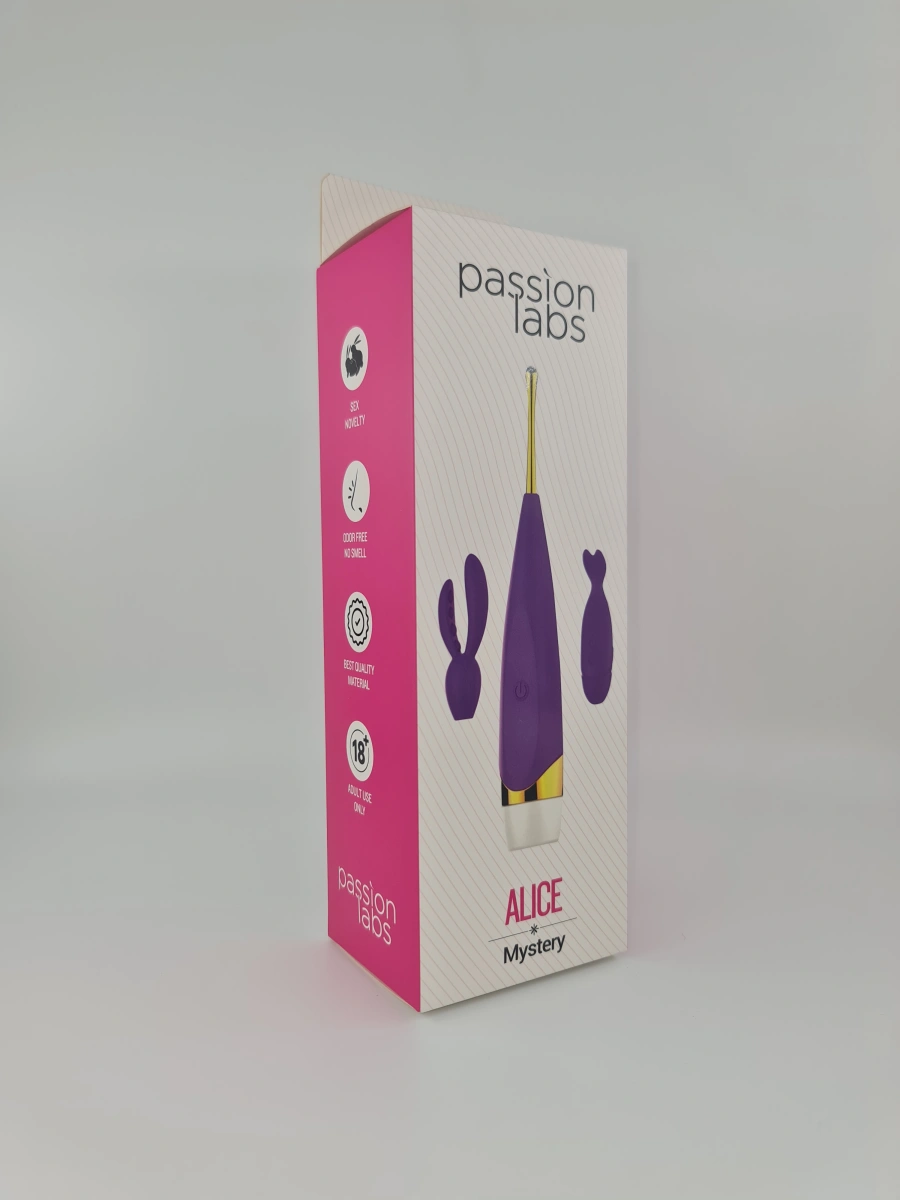 Vibrator Alice cu 2 Capete de Schimb Silicon Mov Passion Labs, #7, Erotic24.ro