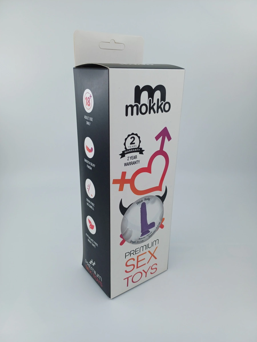 Dildo Realist Hetty Color Changing Silicon Lichid Mov 18.5 cm Mokko Toys, #7, Erotic24.ro