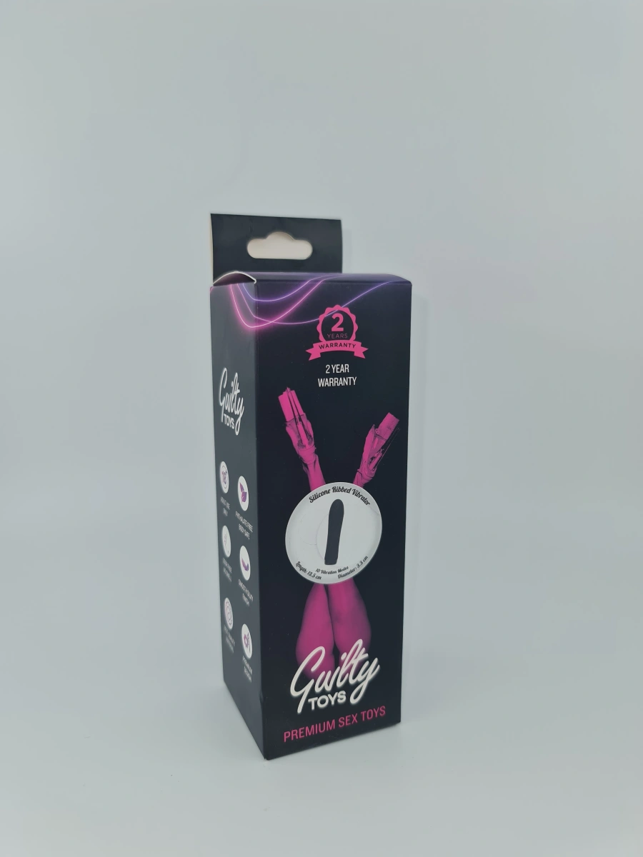 Vibrator Glory 10 Moduri Vibratii Puternice Silicon USB Albastru Inchis 13.5 cm Guilty Toys, #4, Erotic24.ro
