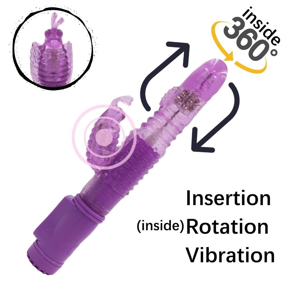 Vibrator Rabbit Sweet Butterfly Vibrating&Rotating&Thrusting Mov 26 cm Passion Labs, #2, Erotic24.ro