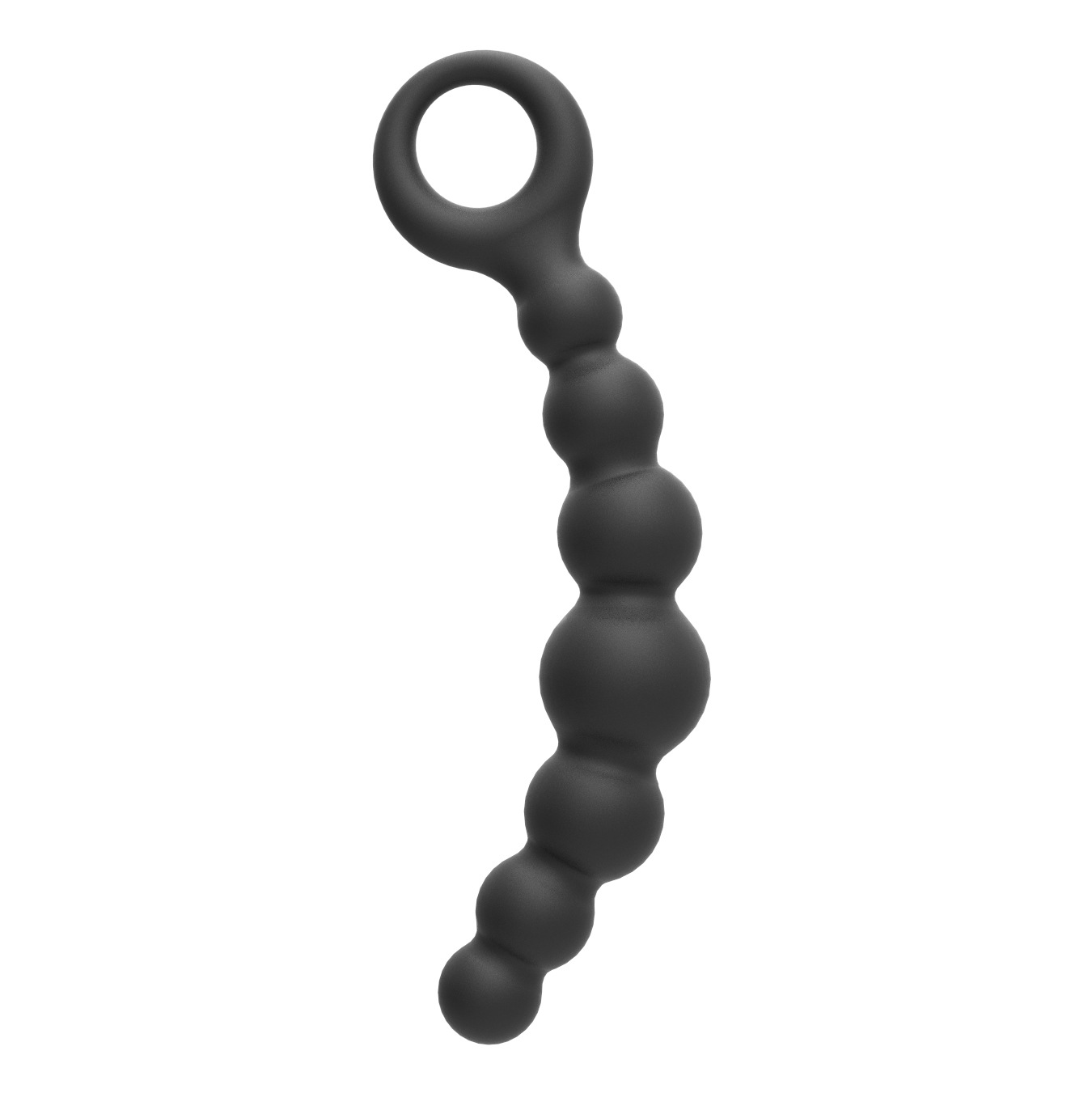 Bile Anale Hard Anal Beads, Silicon, Negru,  17.9 cm, Passion Labs, Mystery, #2, Erotic24.ro