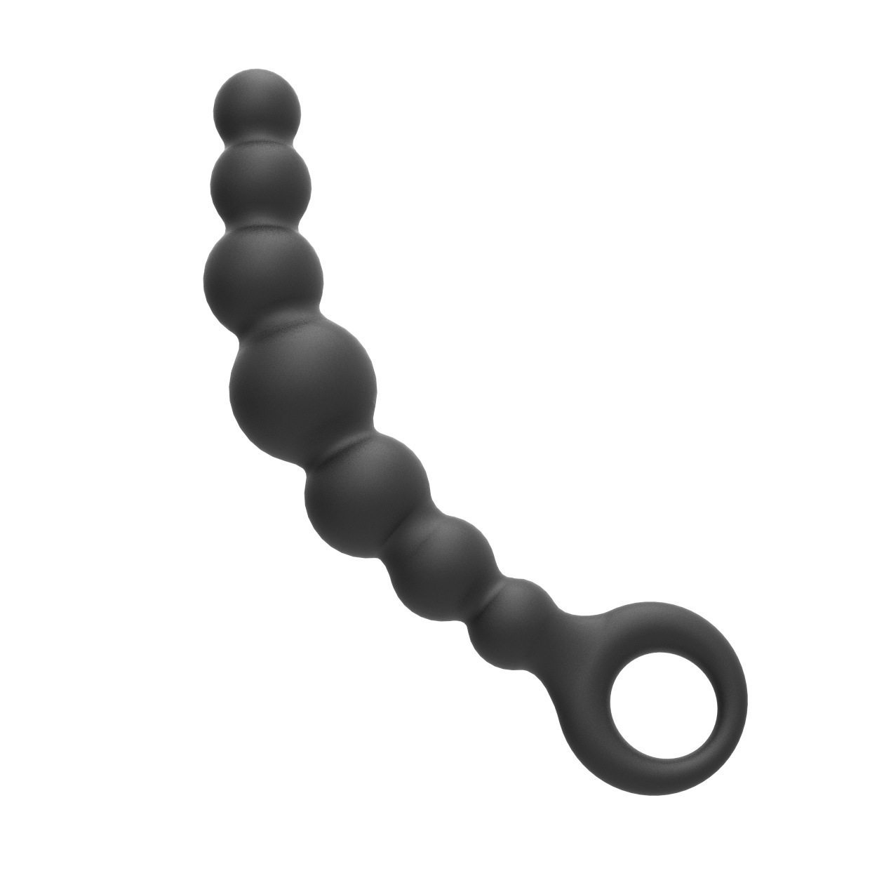 Bile Anale Hard Anal Beads, Silicon, Negru,  17.9 cm, Passion Labs, Mystery, #4, Erotic24.ro