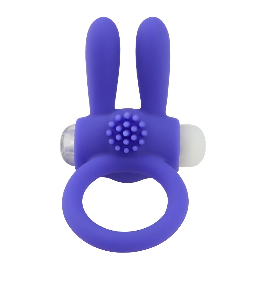 Inel de Penis Bunny cu Vibratii Mov Passion Labs, Nr. 1, Erotic24.ro