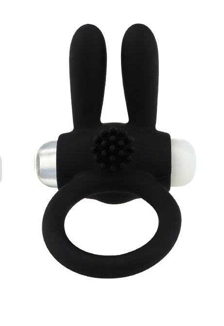 Inel de Penis Bunny cu Vibratii Negru Passion Labs, #1, Erotic24.ro