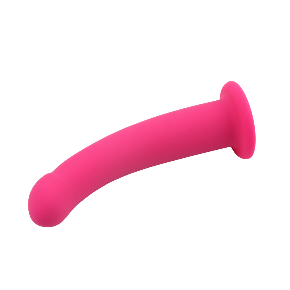 Dildo Arched Medium Silicon Fuchsia 16.5 cm Passion Labs, #5, Erotic24.ro