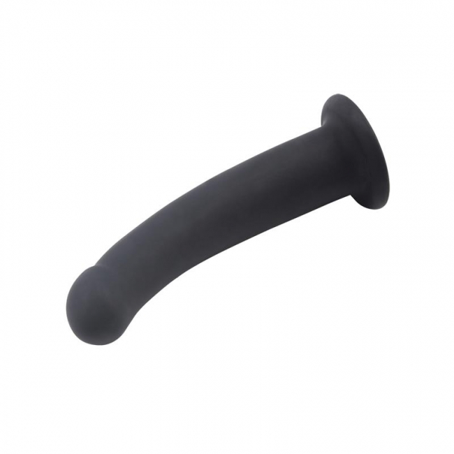 Dildo Arched Medium Silicon Negru16.5 cm Passion Labs, #2, Erotic24.ro