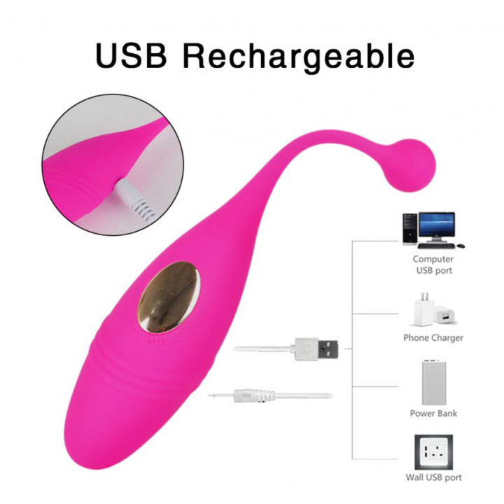 Ou Vibrator Emani Bluetooth Control 10 Moduri Silicon Roz Free App Passion Labs, #3, Erotic24.ro