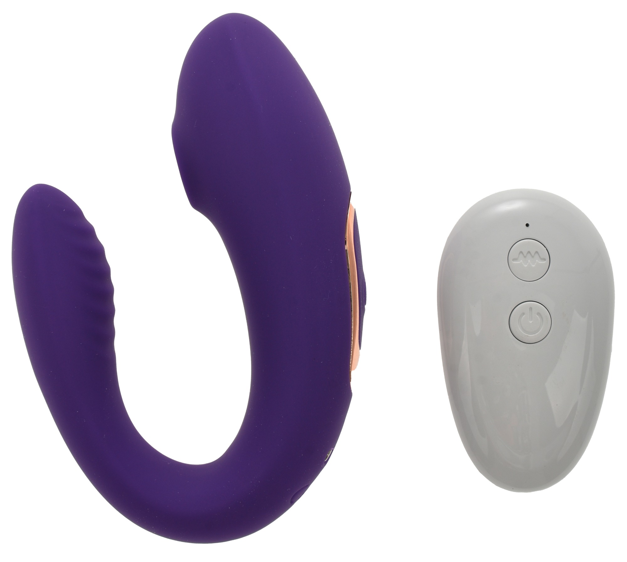 Vibrator Cuplu&Dublu Stimulator Cali Remote Control Sucking&Vibrating Silicon Mov Guilty Toys, Nr. 1, Erotic24.ro