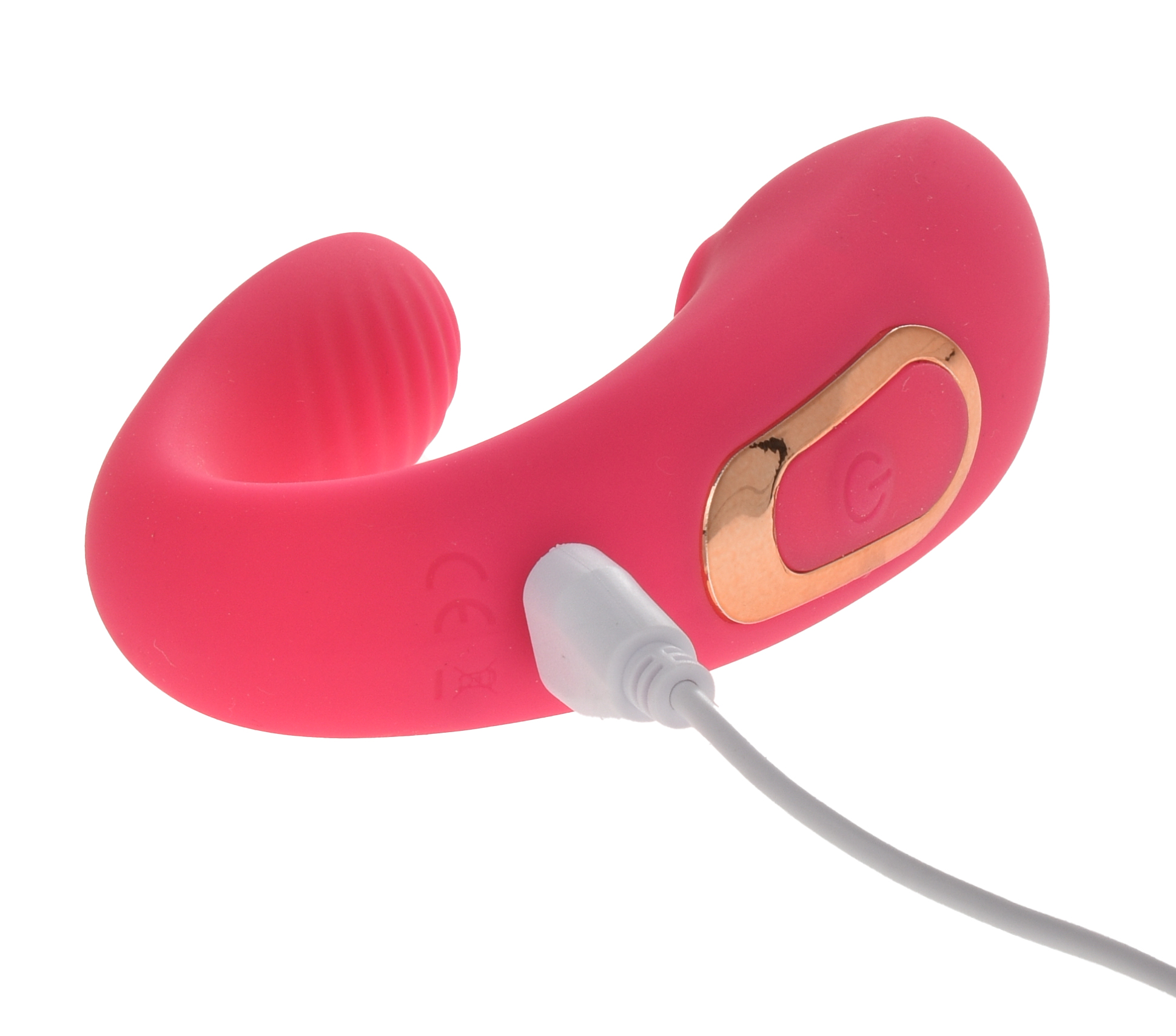 Vibrator Cuplu&Dublu Stimulator Cali Remote Control Sucking&Vibrating Silicon Roz Guilty Toys, #4, Erotic24.ro