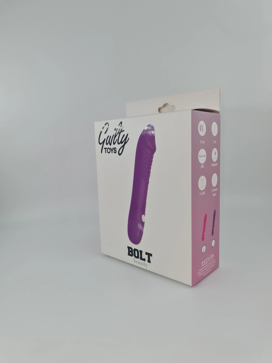Vibrator Bolt 12 Moduri Vibratii Roz 17 cm Guilty Toys, #2, Erotic24.ro