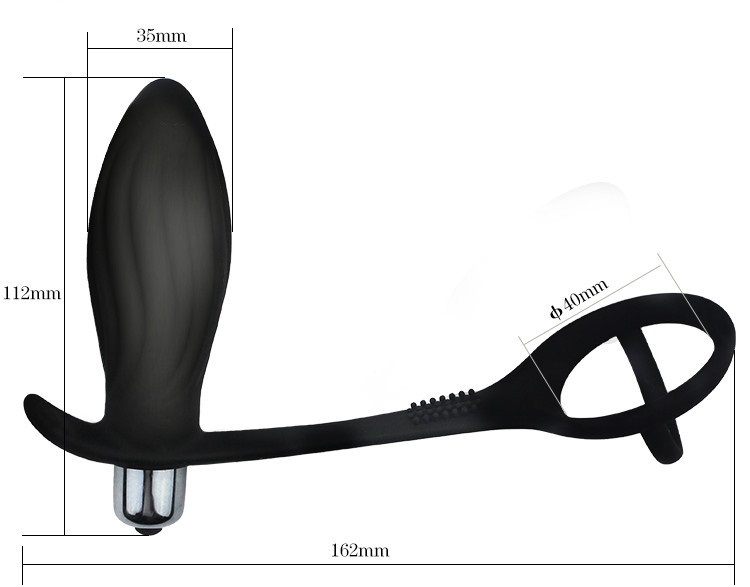 Dop Anal Kraft cu Inel Penis si Testicule 10 Moduri Vibratii Silicon Negru Passion Labs, #4, Erotic24.ro