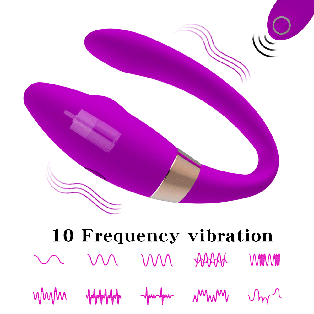 Vibrator Cuplu Lenay Remote Control 10 Moduri Vibratii Silicon USB Mov Mokko Toys, Nr. 3, Erotic24.ro