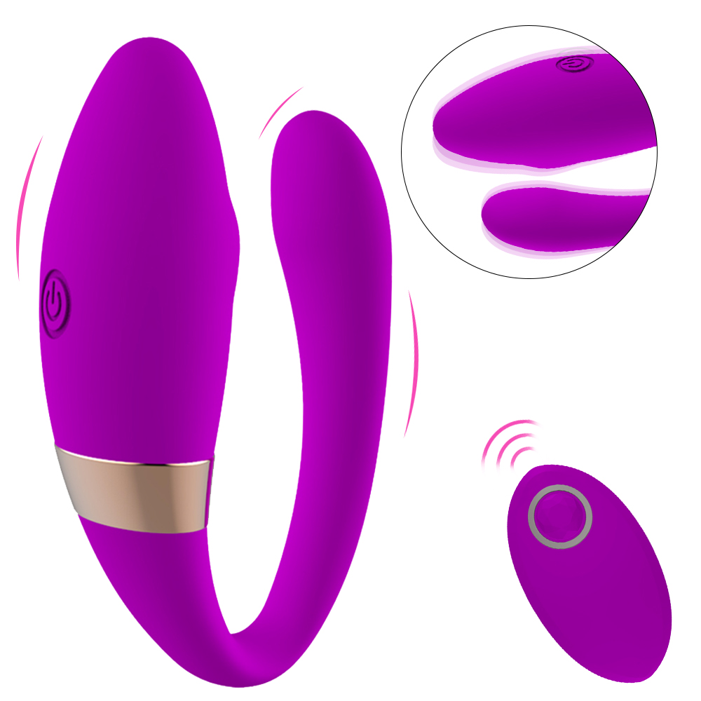 Vibrator Cuplu Lenay Remote Control 10 Moduri Vibratii Silicon USB Mov Mokko Toys, Nr. 4, Erotic24.ro