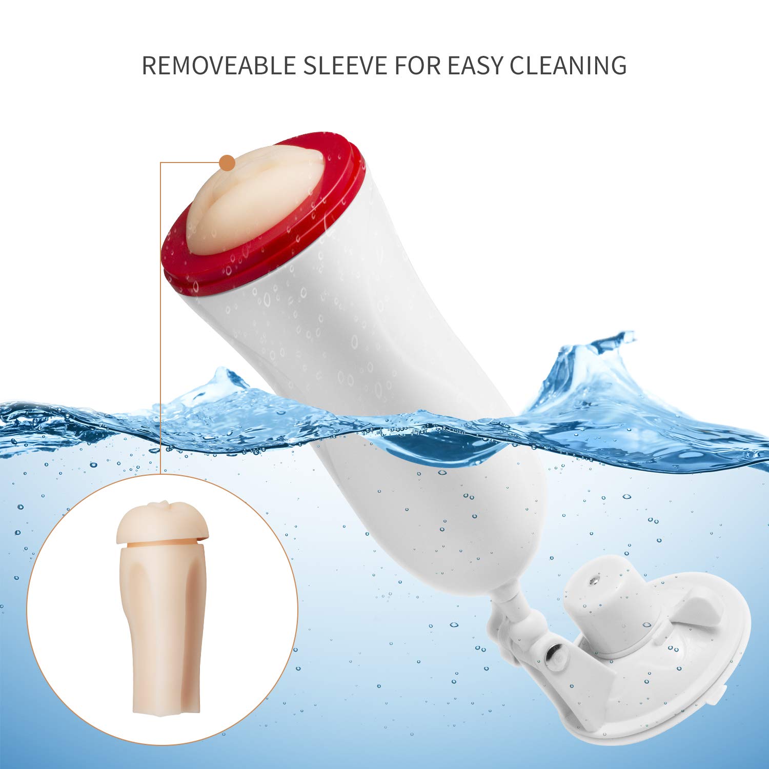 Masturbator Eternal Love Alb Pussy&Ass cu Vibratii si Suport Handsfree, #4, Erotic24.ro