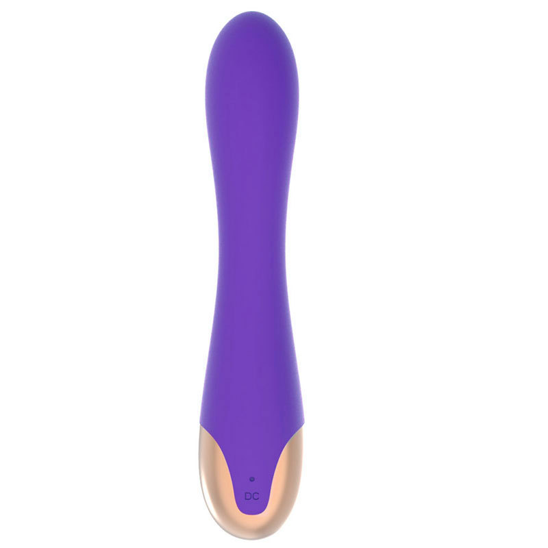 Vibrator Gwen 16 Moduri Vibratii Silicon USB Mov 18 cm, Nr. 6, Erotic24.ro