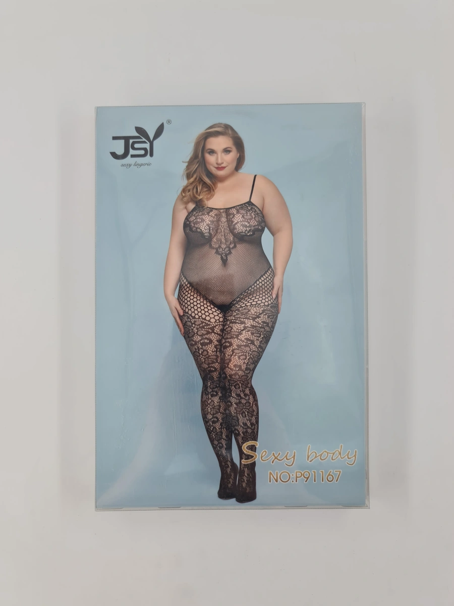 Bodystocking Roxy Crotchless Negru XL-XXL, Nr. 3, Erotic24.ro