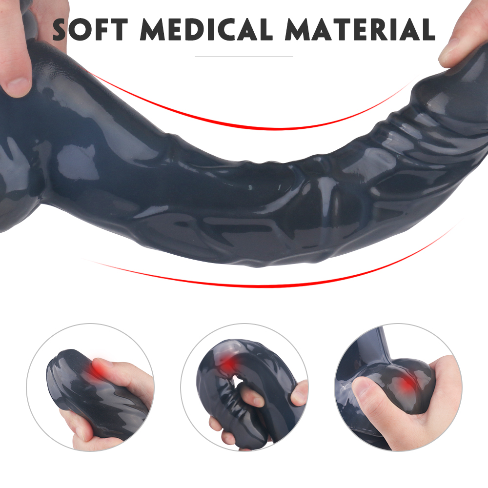 Dildo Realist Striker Suction Cup Negru 31 cm Mokko Toys, Nr. 3, Erotic24.ro