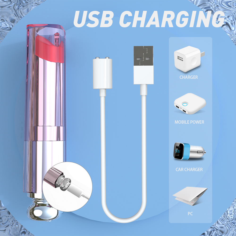 Vibrator Lipstick Bella 10 Moduri Vibratii USB Mokko Toys, #2, Erotic24.ro