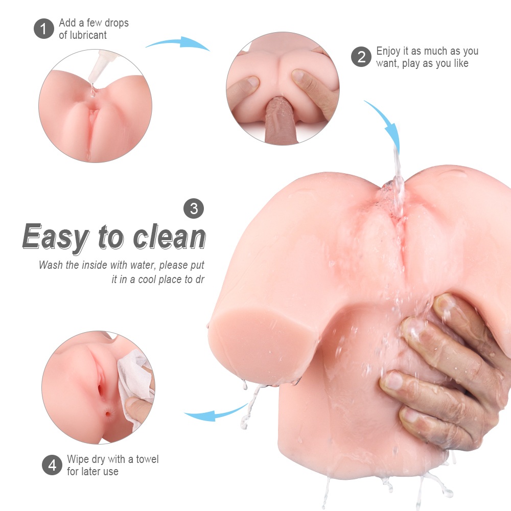 Masturbator Realist Yaris Vagin&Fund, TPE, Natural, 24 cm, Guilty Toys, #3, Erotic24.ro