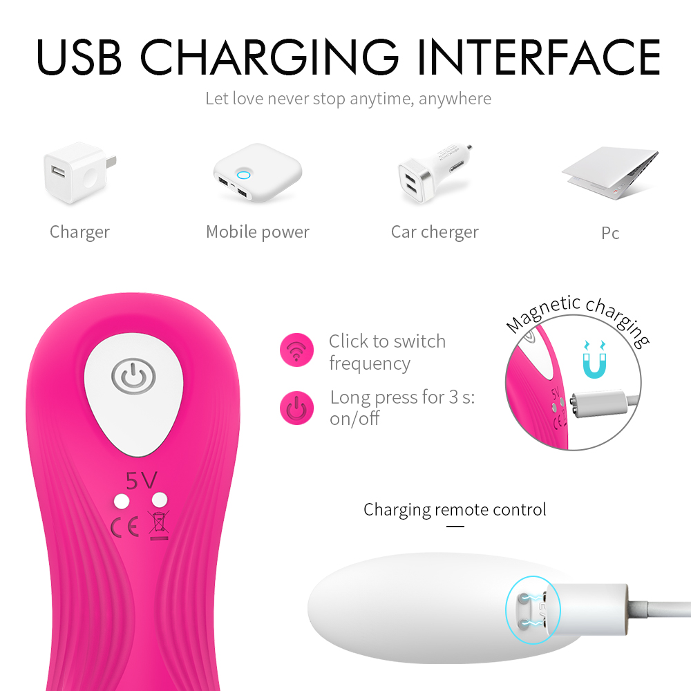 Mini Stimulator Reth, 9 Moduri Vibratii, Remote Control, Silicon, Roz, 10.6 cm, Passion Labs, #6, Erotic24.ro