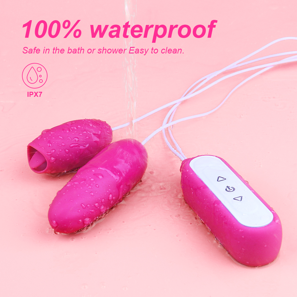 2 Oua Vibratoare Woody 9 Modes Licking&9 Modes Thrusting Silicon USB Roz Passion Labs, Nr. 8, Erotic24.ro