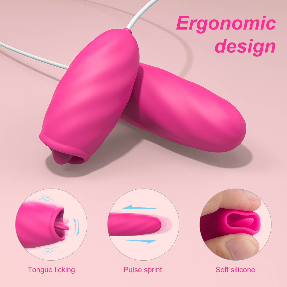 2 Oua Vibratoare Woody 9 Modes Licking&9 Modes Thrusting Silicon USB Roz Passion Labs, Nr. 4, Erotic24.ro