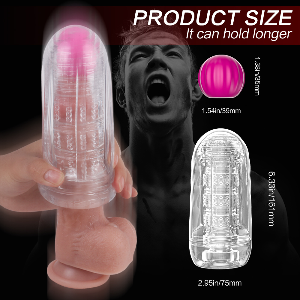 Masturbator Tisha Remote Control 9 Moduri Vibratii Transparent Passion Labs, #2, Erotic24.ro