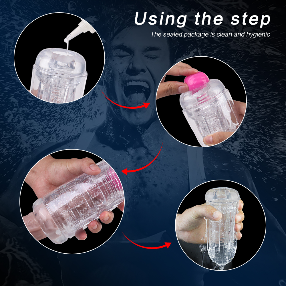 Masturbator Tisha Remote Control 9 Moduri Vibratii Transparent Passion Labs, #4, Erotic24.ro