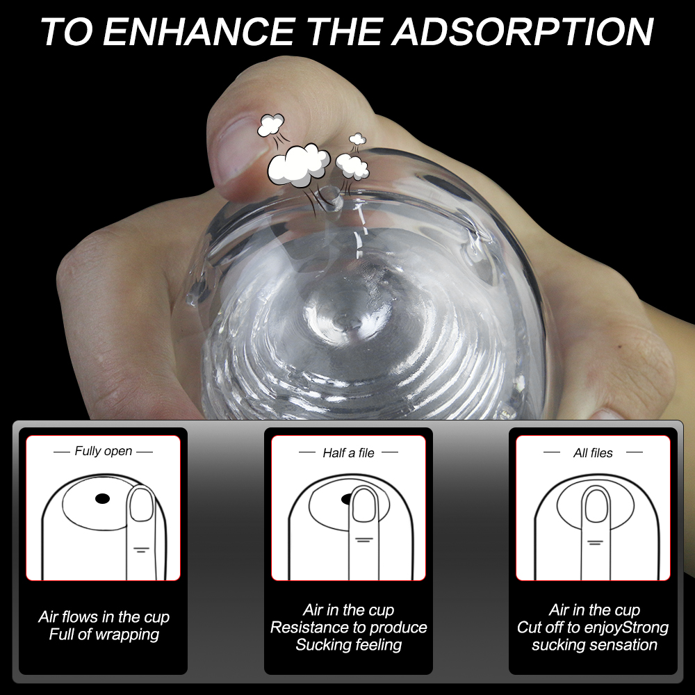 Masturbator Tisha Remote Control 9 Moduri Vibratii Transparent Passion Labs, #5, Erotic24.ro