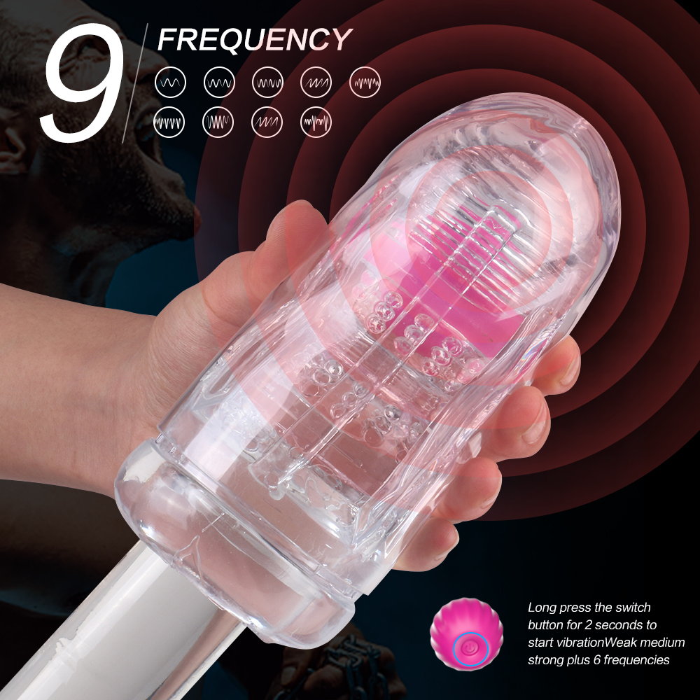 Masturbator Tisha Remote Control 9 Moduri Vibratii Transparent Passion Labs, #9, Erotic24.ro