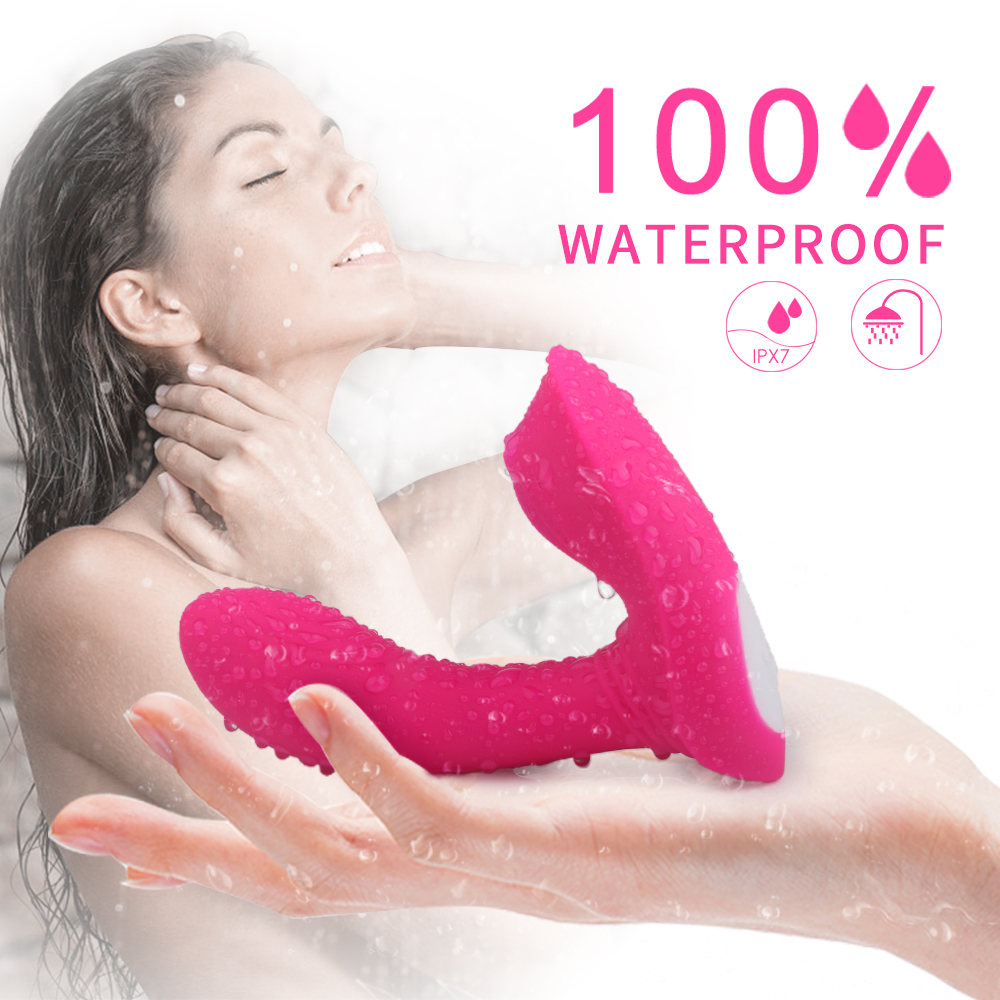 Stimulator Dublu Sweety, 9 Moduri Vibratii, 9 Ritmuri Bila, Silicon, USB, Roz, 12.3 cm, Mokko Toys, #8, Erotic24.ro