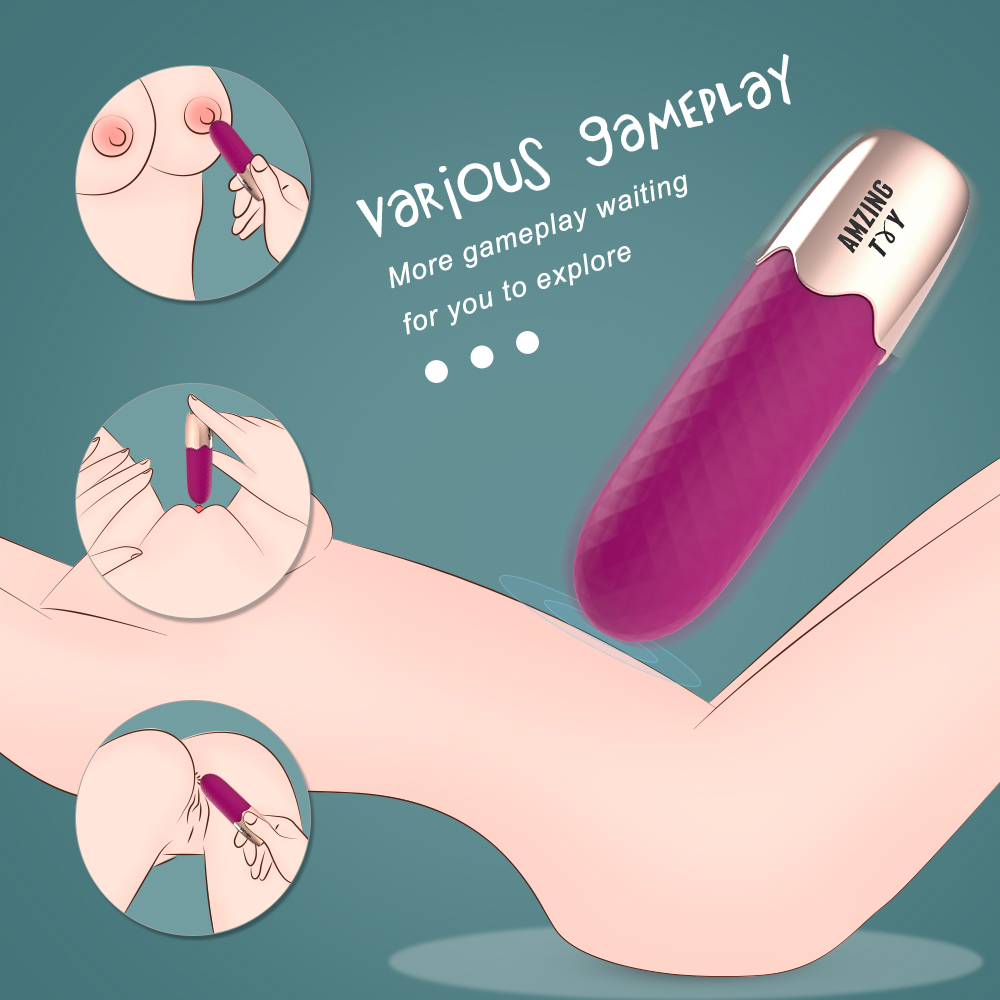 Vibrator Mini Irene 9 Moduri Vibratii Silicon USB Rosu 8.3 cm Guilty Toys, #4, Erotic24.ro