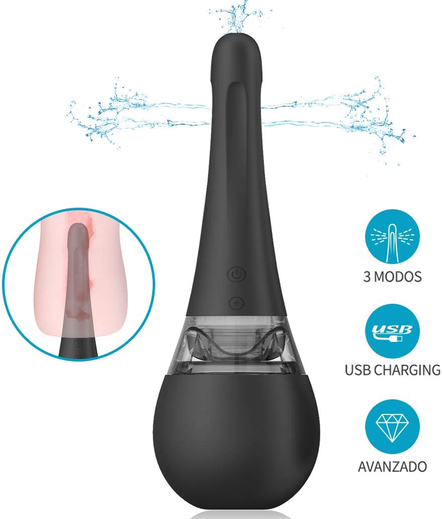 Irigator Anal&Vaginal Automat 3 Moduri Silicon USB 200 ml Mokko Toys, #3, Erotic24.ro