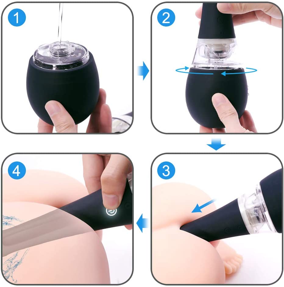 Irigator Anal&Vaginal Automat 3 Moduri Silicon USB 200 ml Mokko Toys, #4, Erotic24.ro