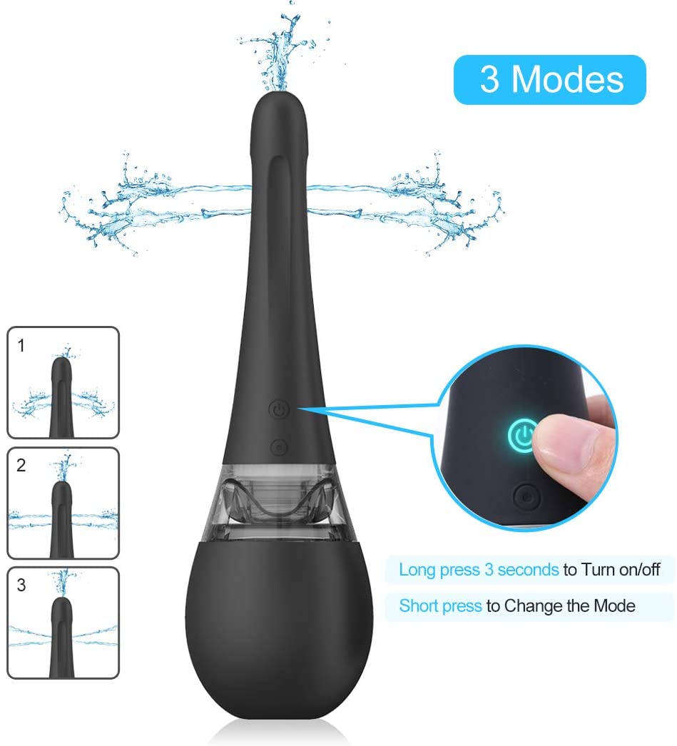 Irigator Anal&Vaginal Automat 3 Moduri Silicon USB 200 ml Mokko Toys, #5, Erotic24.ro