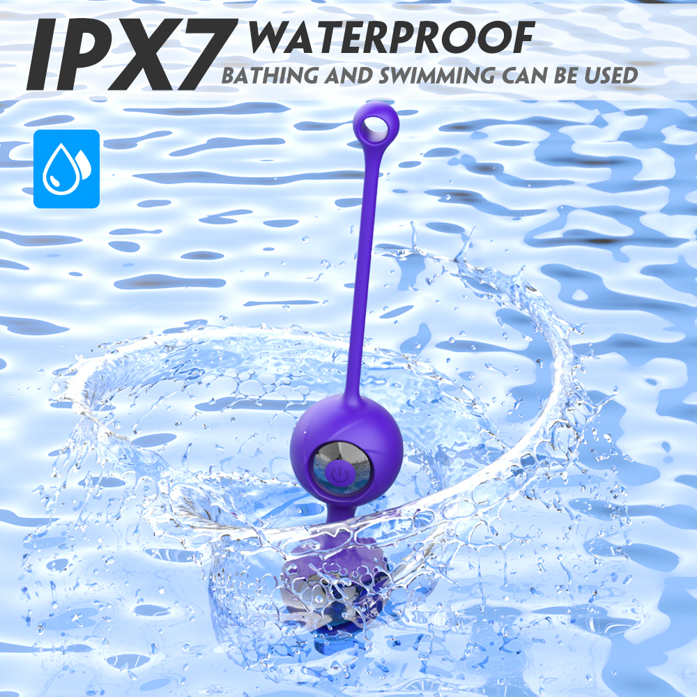 Bile Kegel cu Vibratii Remote Control 9 Moduri Vibratii Silicon USB Mov Guilty Toys, Nr. 3, Erotic24.ro