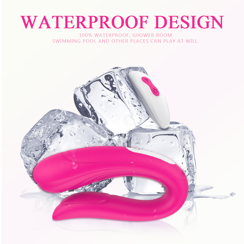 Vibrator Cuplu Beauty, 9 Moduri Vibratii, Remote Control, Silicon, USB, Roz, Guilty Toys, #6, Erotic24.ro