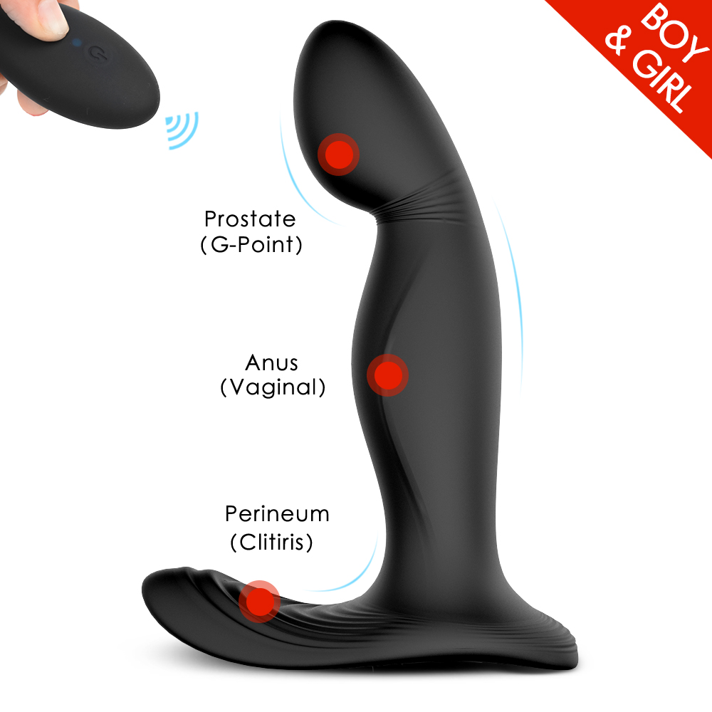 Stimulator Giles, 9 Moduri Vibratii, Remote Control, Silicon, USB, Negru, 12.7 cm, Guilty Toys, #3, Erotic24.ro