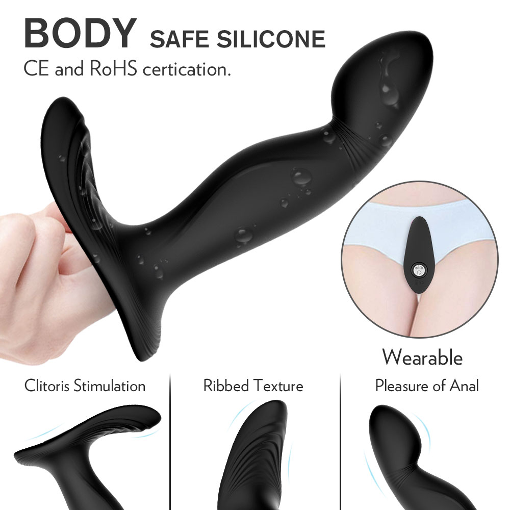 Stimulator Giles, 9 Moduri Vibratii, Remote Control, Silicon, USB, Negru, 12.7 cm, Guilty Toys, #10, Erotic24.ro