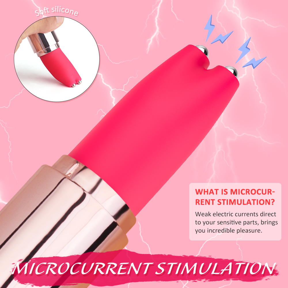 Vibrator Lipstick Kelly 9 Moduri Vibratii+3 Moduri Slabe Electrosocuri USB Passion Labs, Nr. 2, Erotic24.ro