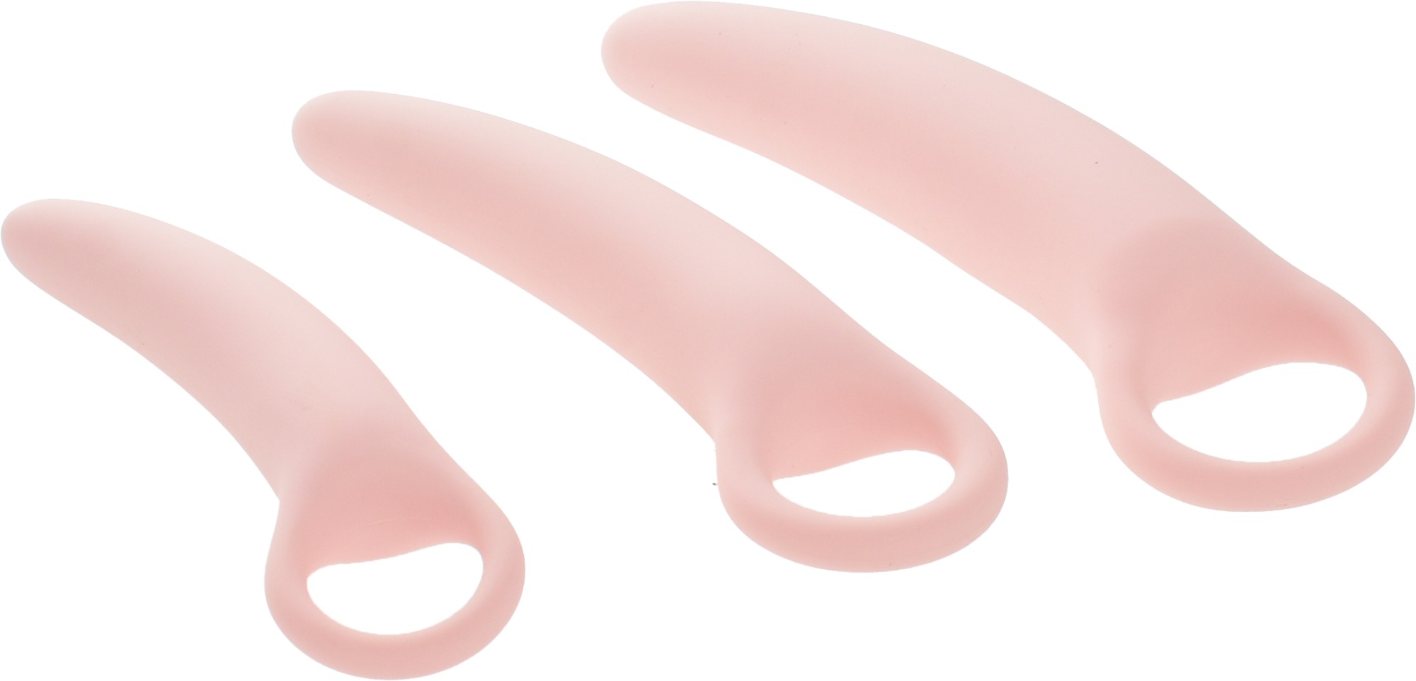 Set 3 Dildouri-Dilatatoare Vaginale Super Soft&Flexibil Silicon Roz Mokko Toys, Nr. 2, Erotic24.ro