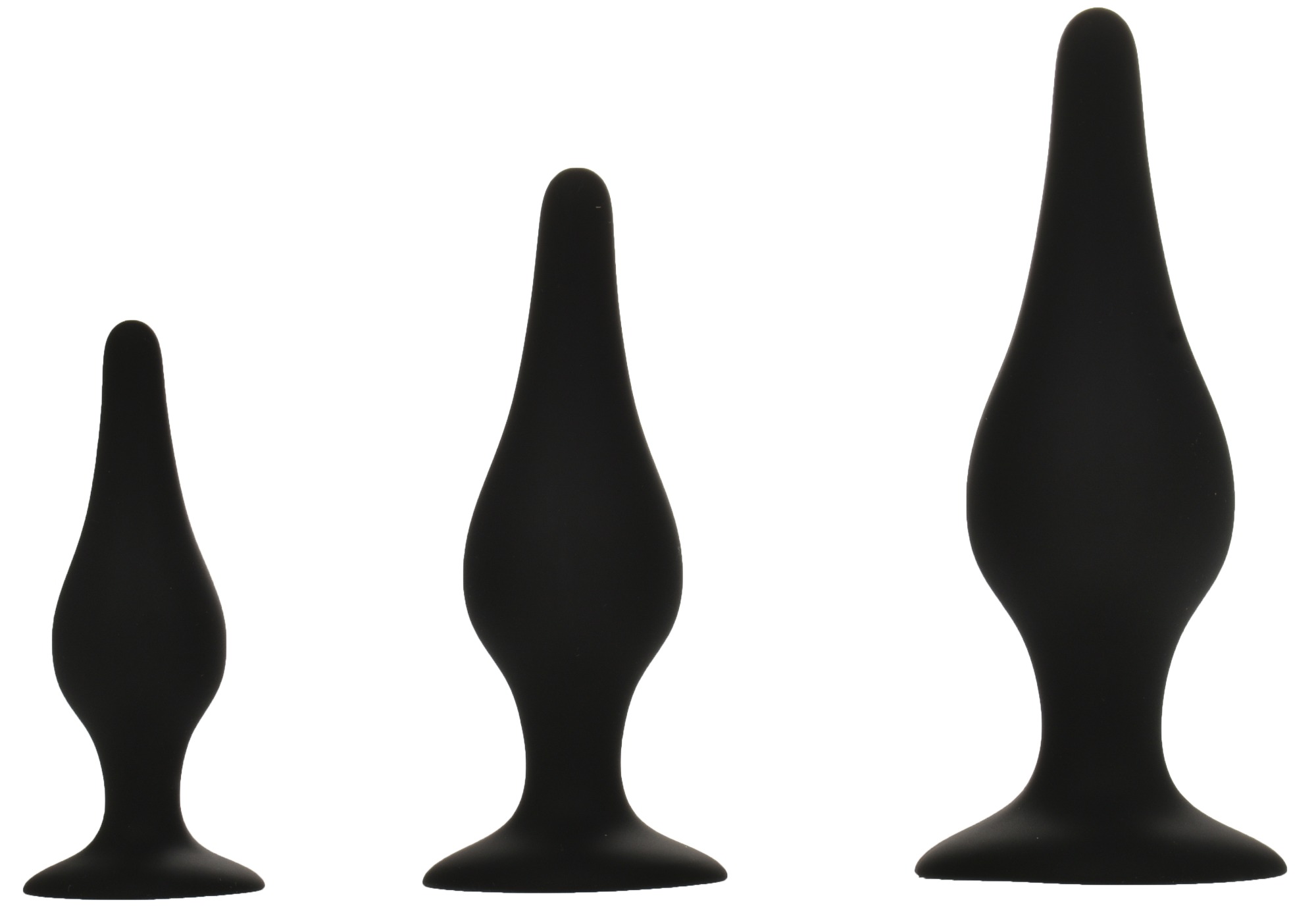 Set 3 Dopuri Anale Training Kit Silicon Negru Passion Labs, #2, Erotic24.ro