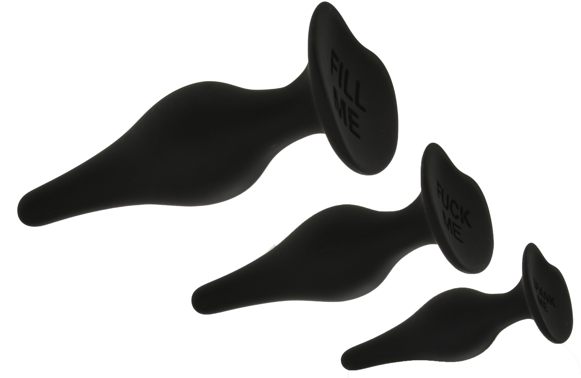 Set 3 Dopuri Anale Training Kit Silicon Negru Passion Labs, #1, Erotic24.ro