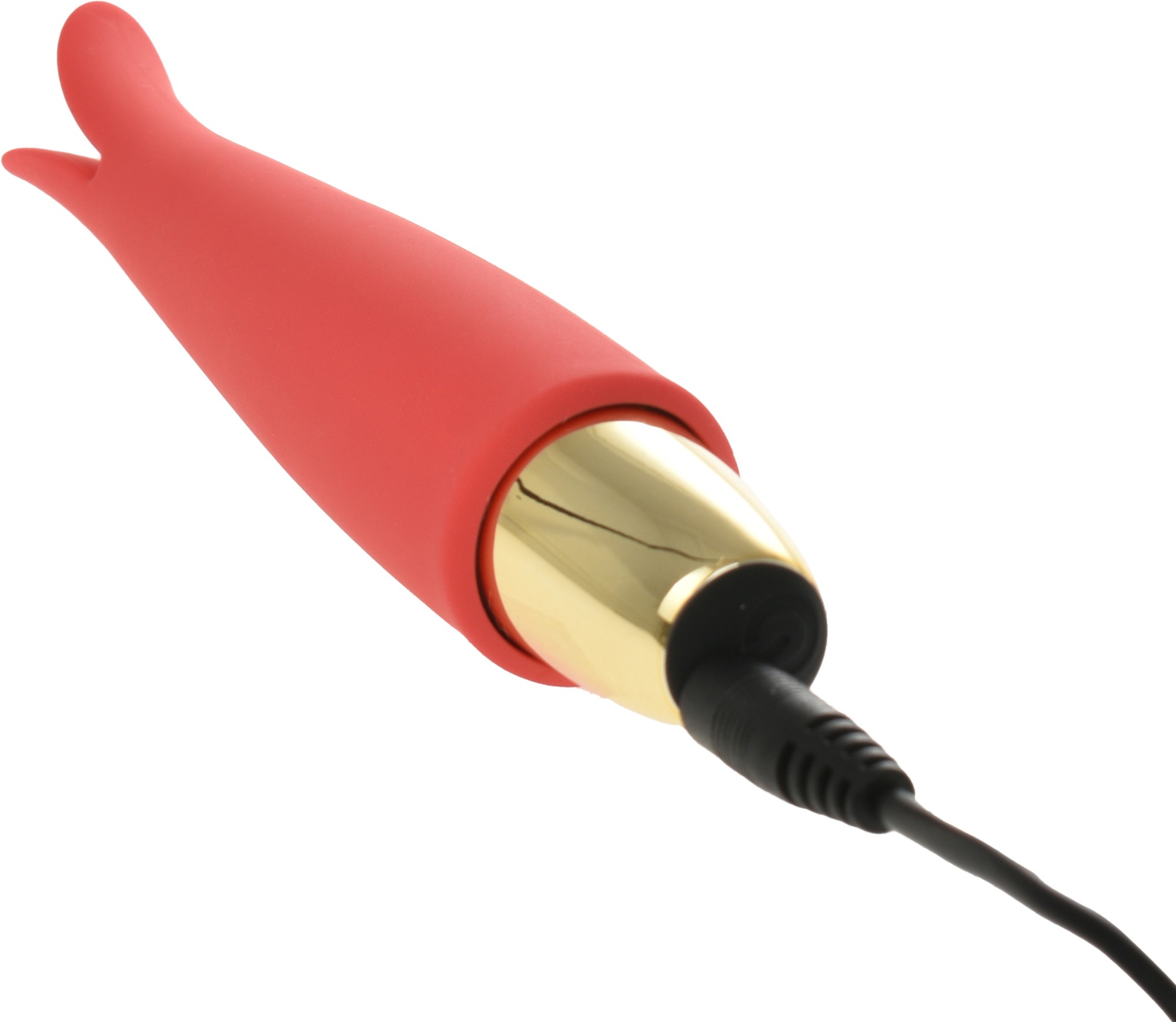 Bullet Vibrator Clappi 10 Moduri Vibratii Silicon USB Rosu 13.5 cm Passion Labs, Nr. 3, Erotic24.ro