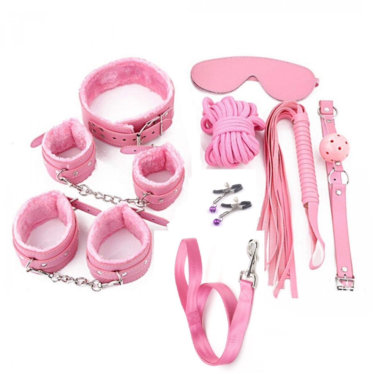 Set BDSM Play Time 8 Piese Roz cu Blanita Guilty Toys, #5, Erotic24.ro