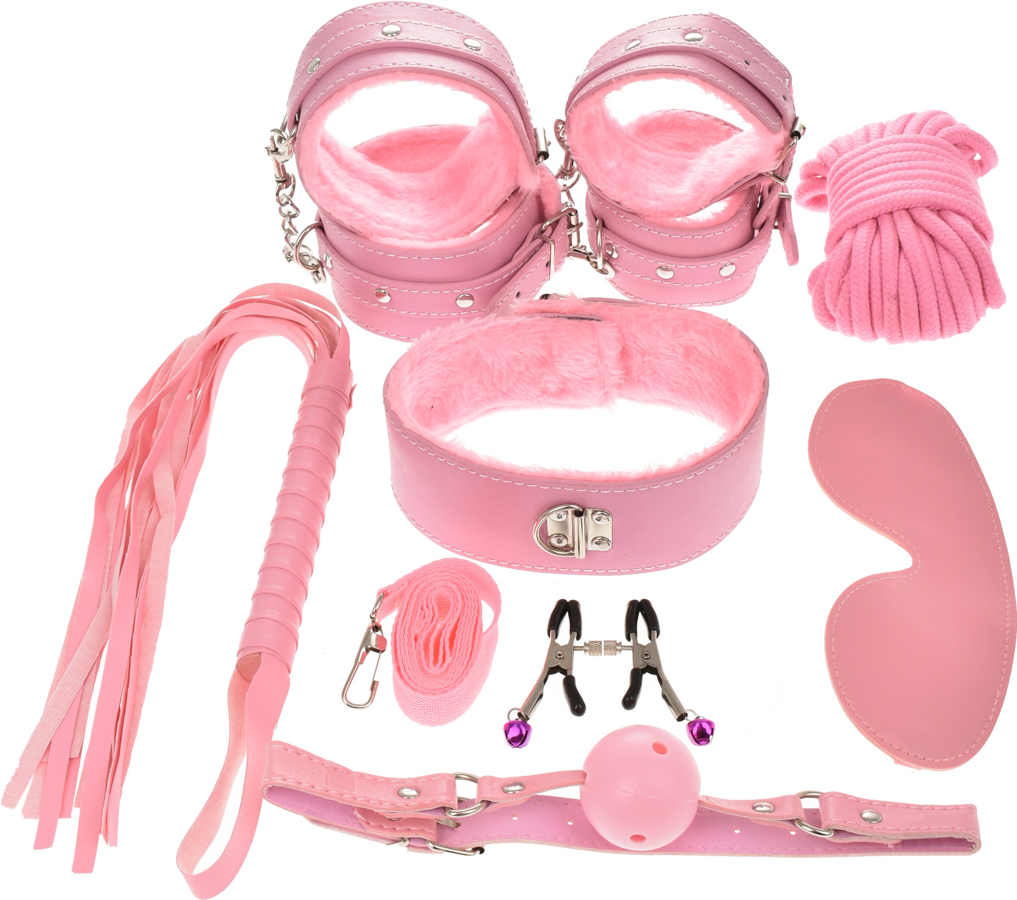 Set BDSM Play Time 8 Piese Roz cu Blanita Guilty Toys, #2, Erotic24.ro